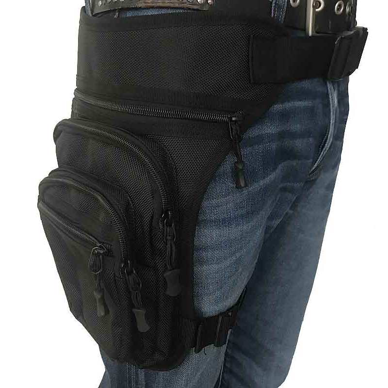 Equipement pour motard : Sacoche de cuisse moto en cuir ou holster