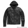 Blouson cuir Auroral II homme Harley-Davidson, noir, skull, réfléchissant, sweat amovible, 98003-21EM