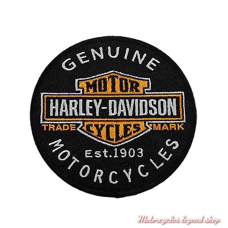 Patch rond Trademark Harley-Davidson, 10 cm, à coudre, 8011635