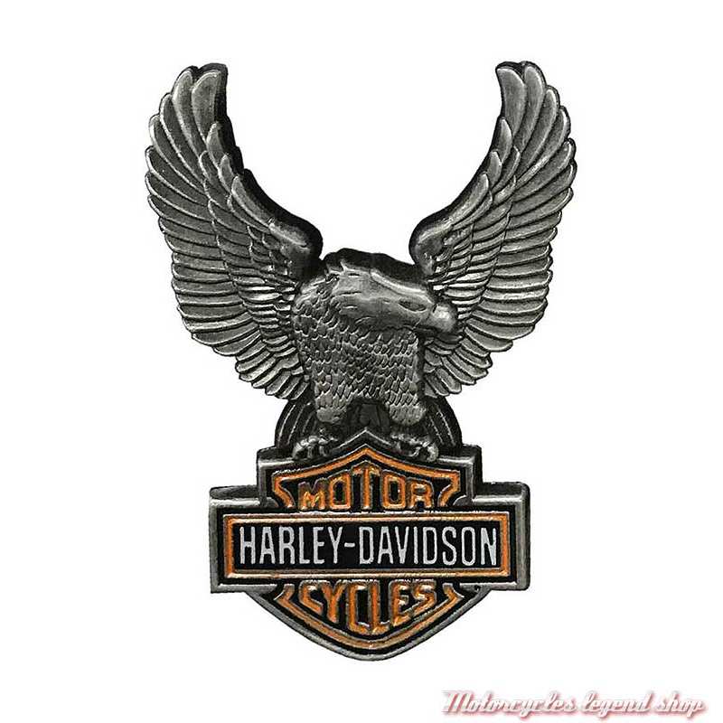 Pin's Eagle Bar & Shield, métal, relief, Harley-Davidson 8008864