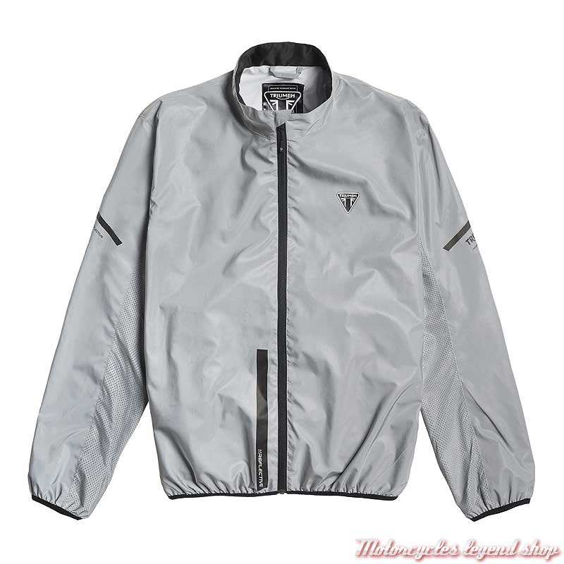 Blouson de sécurité réfléchissant Triumph, gris silver, respirant, MFNA2040