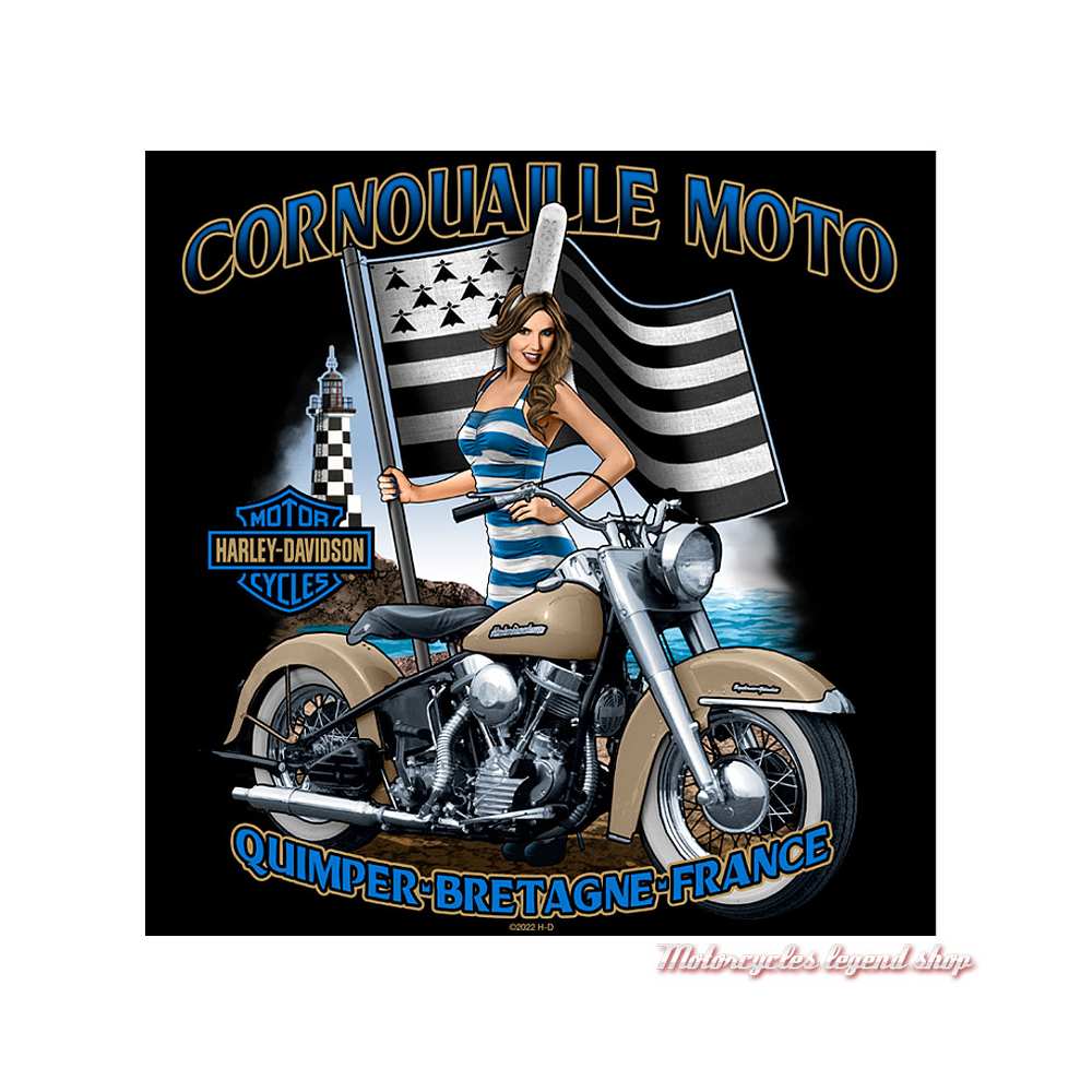 Tee- shirt Old School Harley-Davidson homme - Motorcycles Legend shop