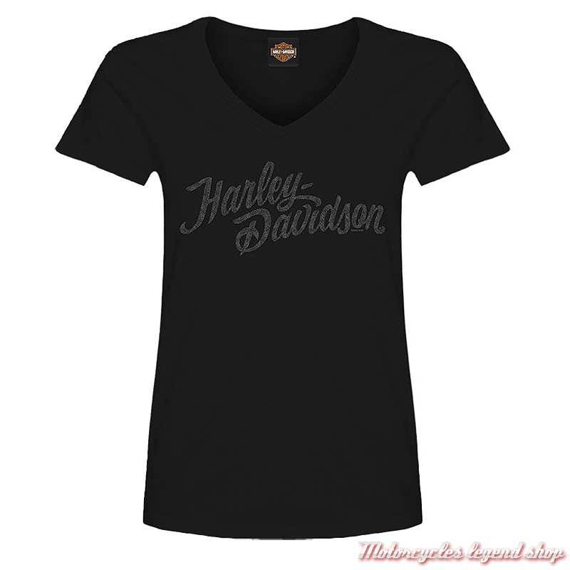 Tee Shirt Glitz Harley Davidson Femme Motorcycles Legend Shop 