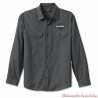 Chemise Classic Bar & Shield Harley-Davidson homme, polyester tissé, gris, manches longues, 96648-23VM