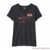 Tee-shirt Speedbird 120th Anniversary black Harley-Davidson femme, noir, col V, manches courtes, coton, 96697-23VW