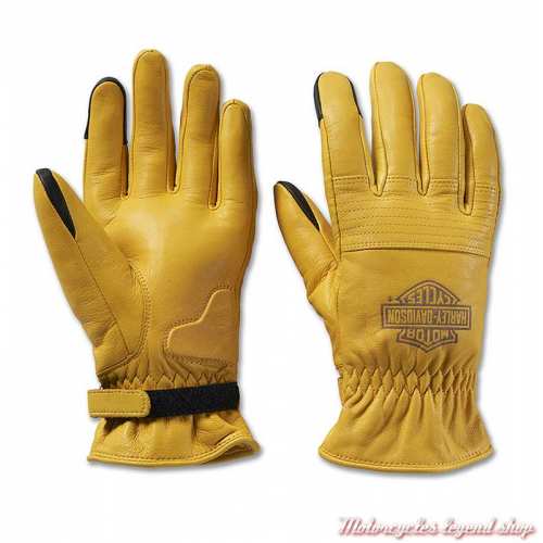 Gants cuir Helm Work Tan Harley-Davidson homme