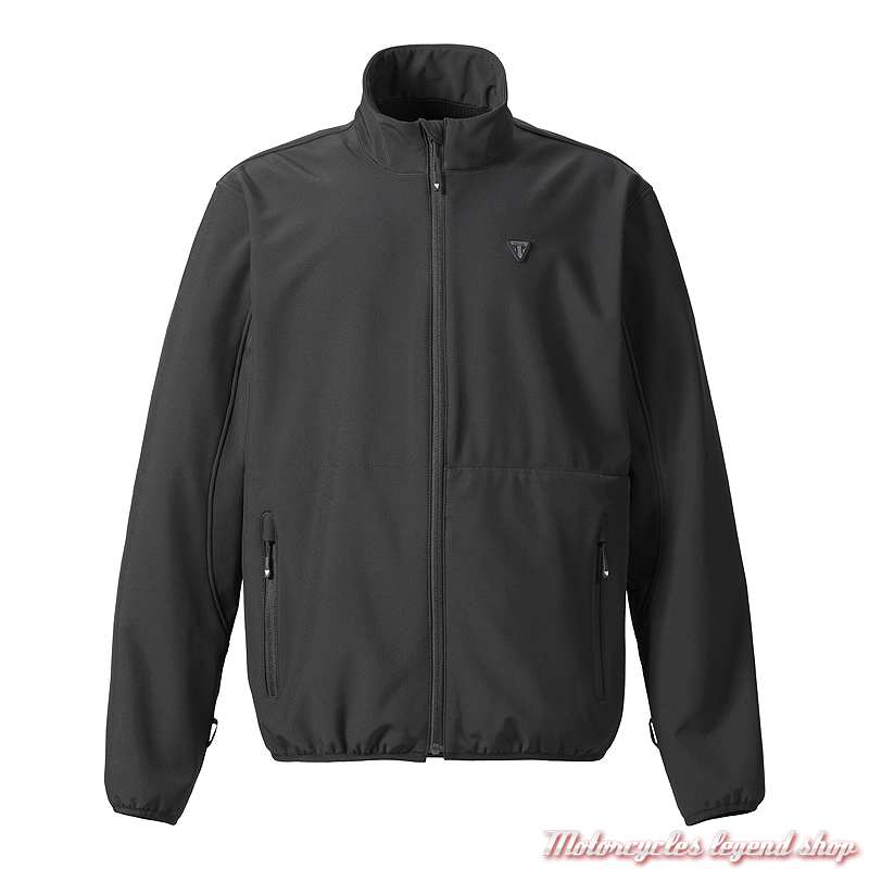 Blouson Softshell Triumph homme, chaude et légère, noir, MFNS21312