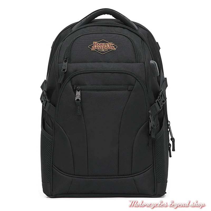 Sac à dos Renegade 120th Anniversary Harley-Davidson, noir, multi compartiments, 99208,