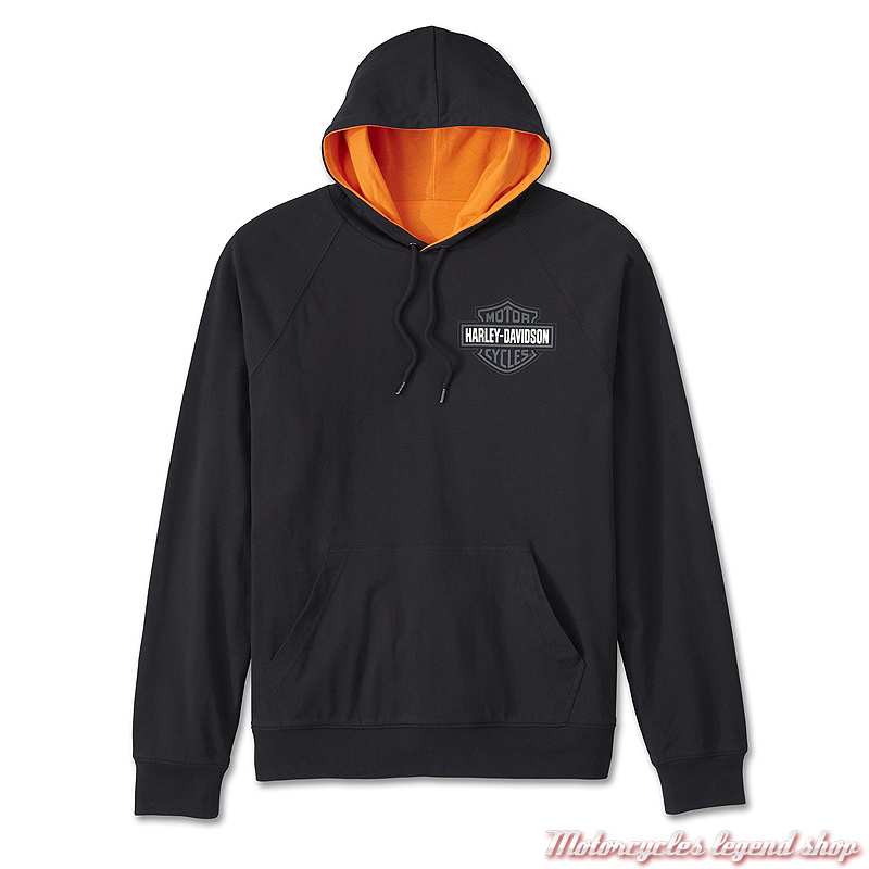 Sweatshirt Spirit Of Freedom réversible Harley-Davidson homme, coton, avant noir, 96526-24VM