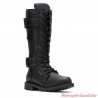 Bottes Belhaven waterproof Harley-Davidson femme, cuir noir, à lacets, surpiqures, D86231