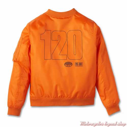 Bombers 120th Anniversary orange Harley-Davidson femme, nylon, racing, dos, 97557-23VW