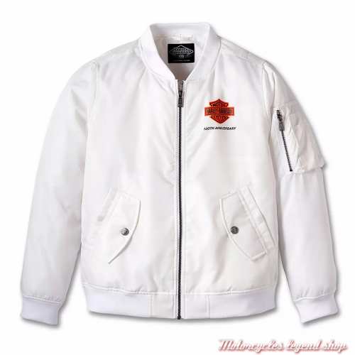 Bombers 120th Anniversary Blanc Harley-Davidson femme, nylon, racing, 97532-23VW