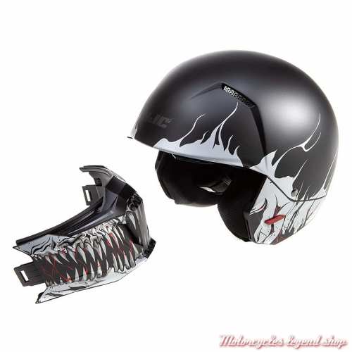 Casque I20 Skull Scraw noir/blanc MC5SF HJC, combinaison jet , 186275