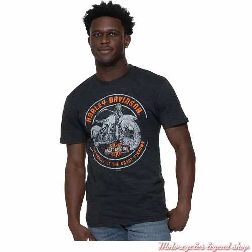 Tee-shirt Thrills Harley-Davidson homme, Cornouaille Moto Quimper Bretagne, noir, manches courtes, coton, 40291589