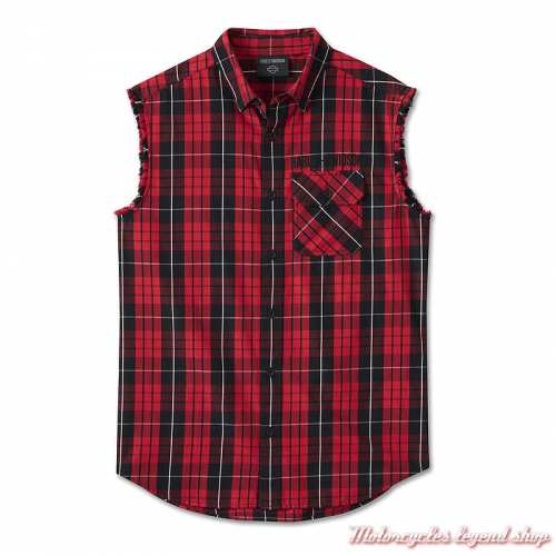 Chemise sans manche Plaid Harley-Davidson homme