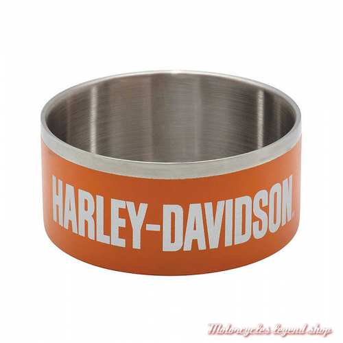 Petite gamelle acier orange Harley-Davidson, acier inoxydable, 8 x 18 cm, HDX-90200