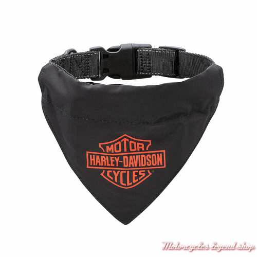 Bandana pour chien noir small/medium Harley-Davidson, polyester, collier nylon réglable, HDX-90206