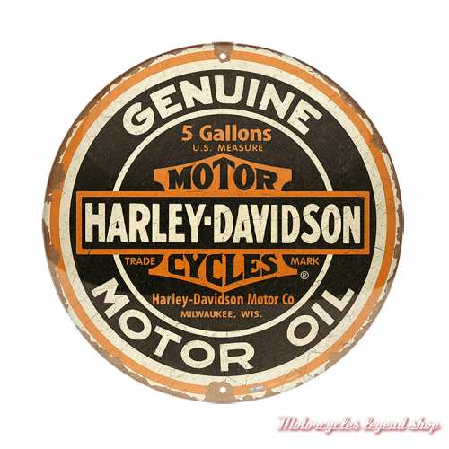 Plaque métal Oil Round Harley-Davidson