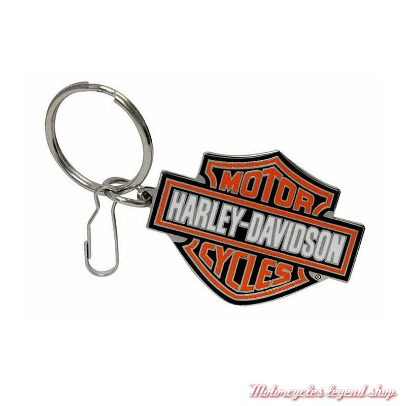 Porte clés Bar & Shield orange Harley-Davidson, métal, 4232