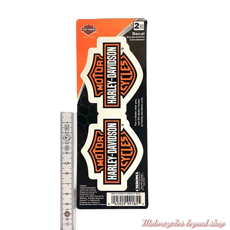 Stickers Bar & Shield orange Harley-Davidson 7.5 x 6 cm, CG99185