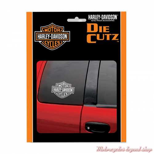 Stickers de vitre Bar & Shield blanc Harley-Davidson, 13 x 10 cm, CG3614