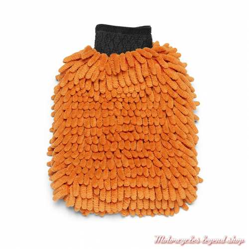 Gant de lavage Harley-Davidson microfibres, orange, lavable, 93600130