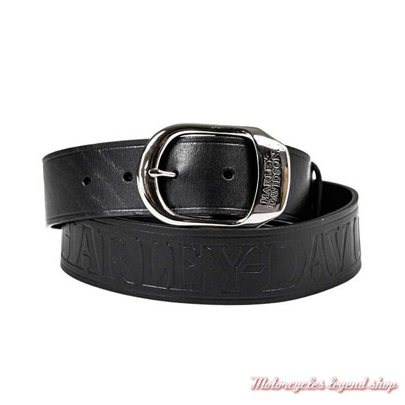 Ceinture Slide Over Harley-Davidson homme, cuir noir, boucle amovible, HDMBT10588