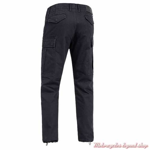 Pantalon Cargo Regular Black John Doe homme, Straight Fit, protections genoux et hanches, dos, MJDC2001