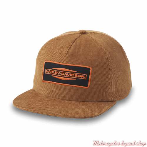 Casquette Stacked velours caramel Harley-Davidson, coton, réglable, 97614-25VM