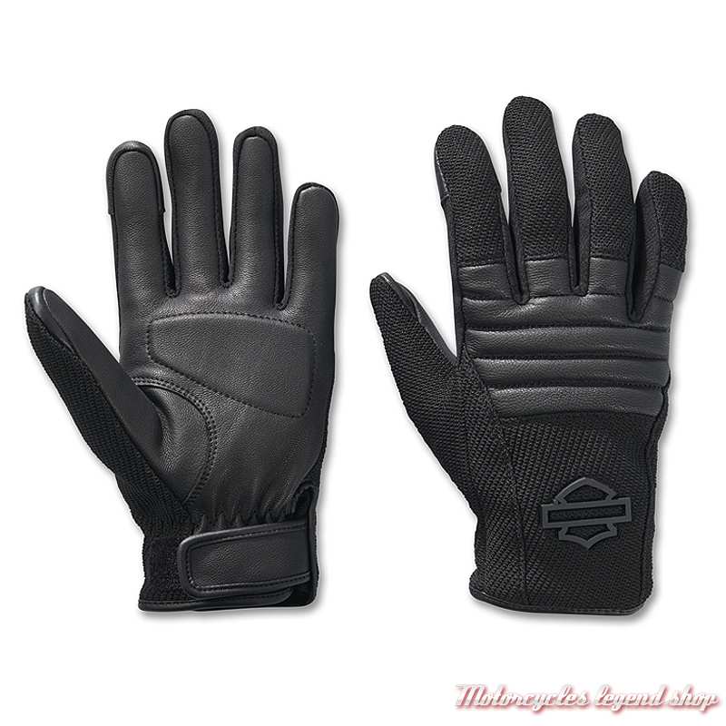 Gants Dyna tricot et cuir Harley-Davidson femme, noir, 97128-25VW