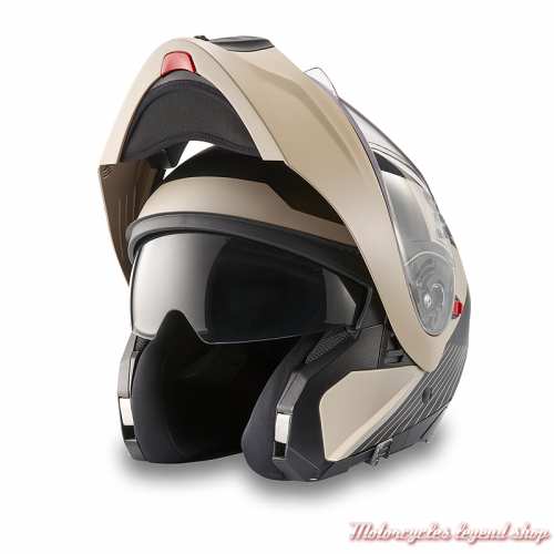 Casque modulable Evo Black/Tan Harley-Davidson, ouvert, 97115-25VX