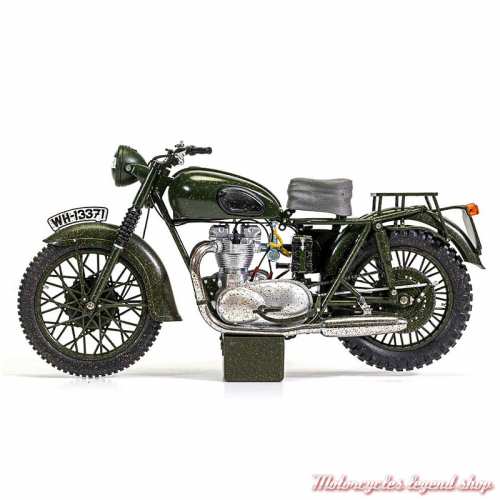 Miniature Triumph TR6 Trophy La Grande Evasion, vert kaki, échelle 1:12, profil, MMOS23100