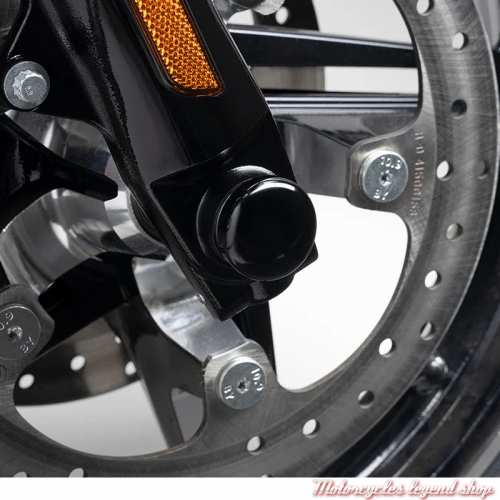 Caches écrous axes de roue avant black Harley-Davidson, noir, Street Glide, Road Glide, visuel, 43000314