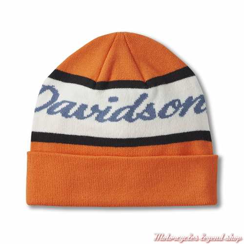 Bonnet Script orange Harley-Davidson, acrylique, dos, 97631-25VM