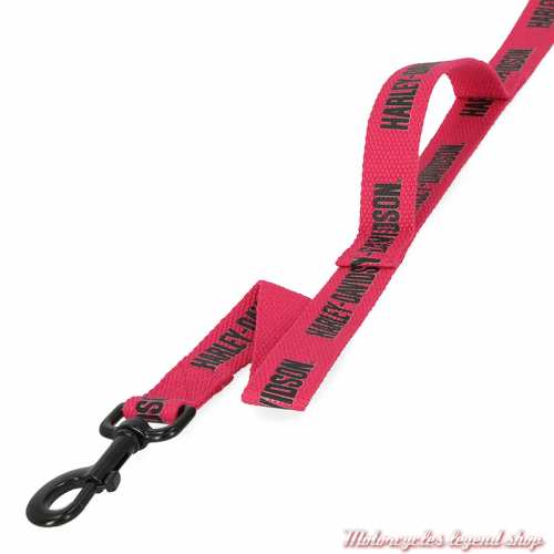 Laisse rose pour chien Harley-Davidson, nylon, 1.80 m, mousqueton, MPC104/16