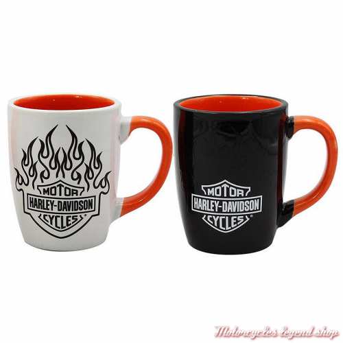 Ensemble 2 mugs Flames Color Change Harley-Davidson