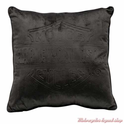 Coussin Flames Harley-Davidson velours noir, 45 x 45 cm, verso, HDL-19509