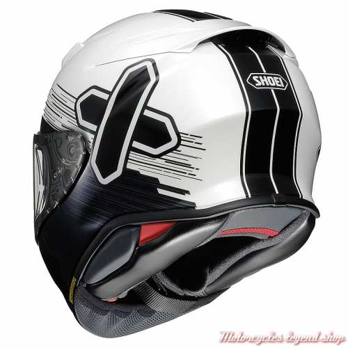 Casque NXR2 Ideograph TC-6 Shoei, blanc, bleu, noir, dos