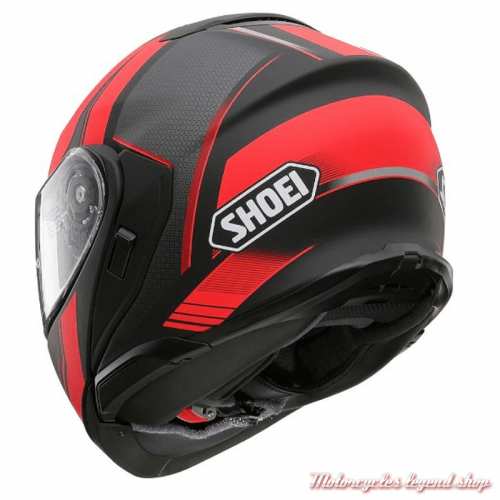 Casque modulable Neotec 3 Grasp TC1 Shoei, noir, rouge, dos