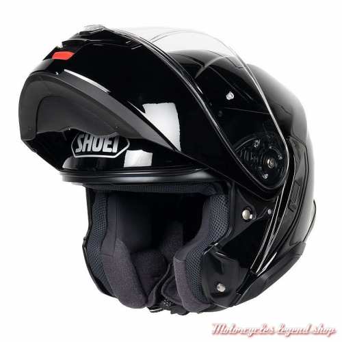 Casque modulable Neotec 3 Black Shoei, ouvert