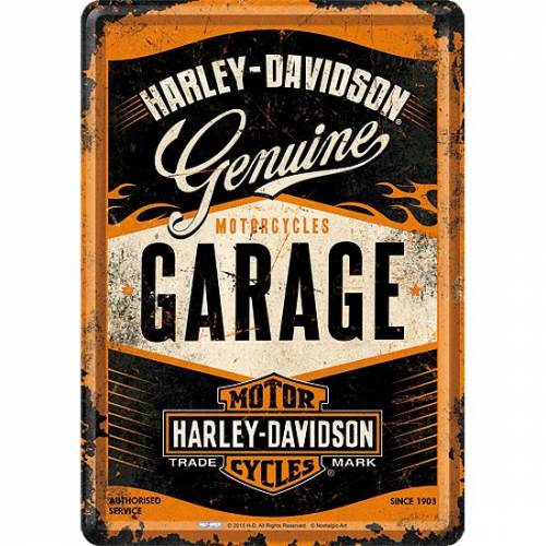 Carte postale métal Genuine Garage Harley-Davidson