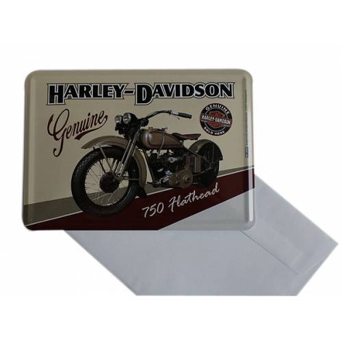 Carte postale métal Harley-Davidson Genuine