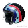 Casque J.O Nostalgia Shoei, vintage, noir, bleu, rouge