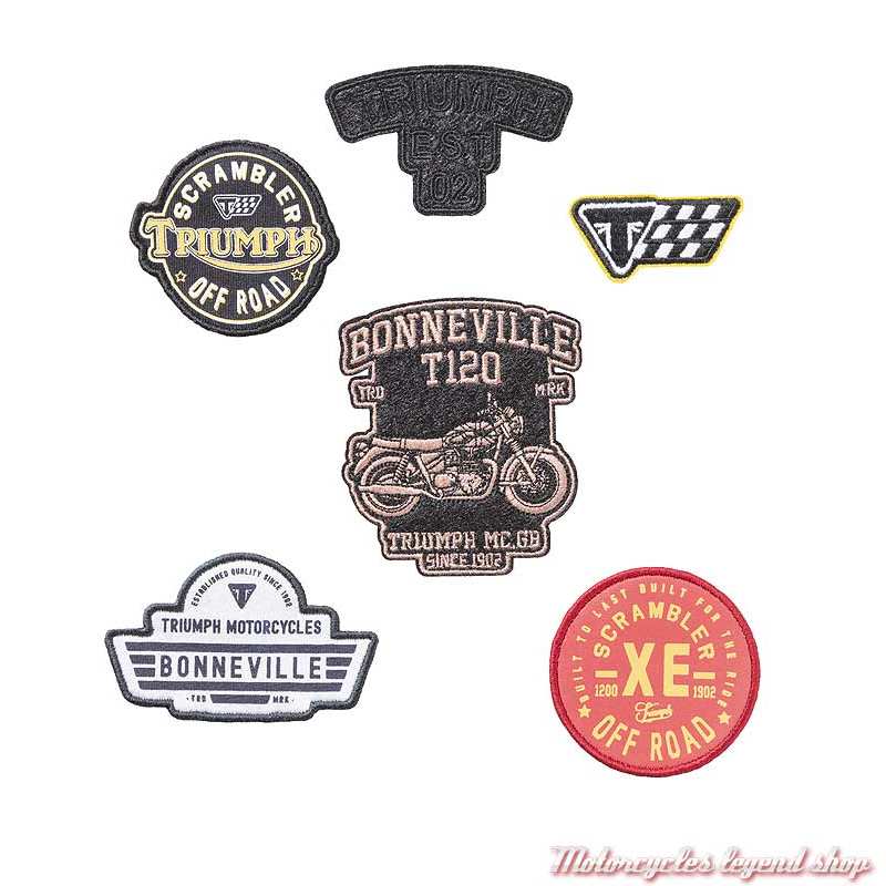 Set de 6 Patch Triumph - Motorcycles Legend shop.